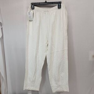 Niche Size Large NWT Rayon Dove Pants White Comfort